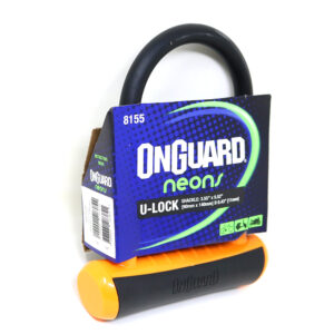 Candado OnGuard Neons con llave U-Lock 90cmX140mm Naranjo