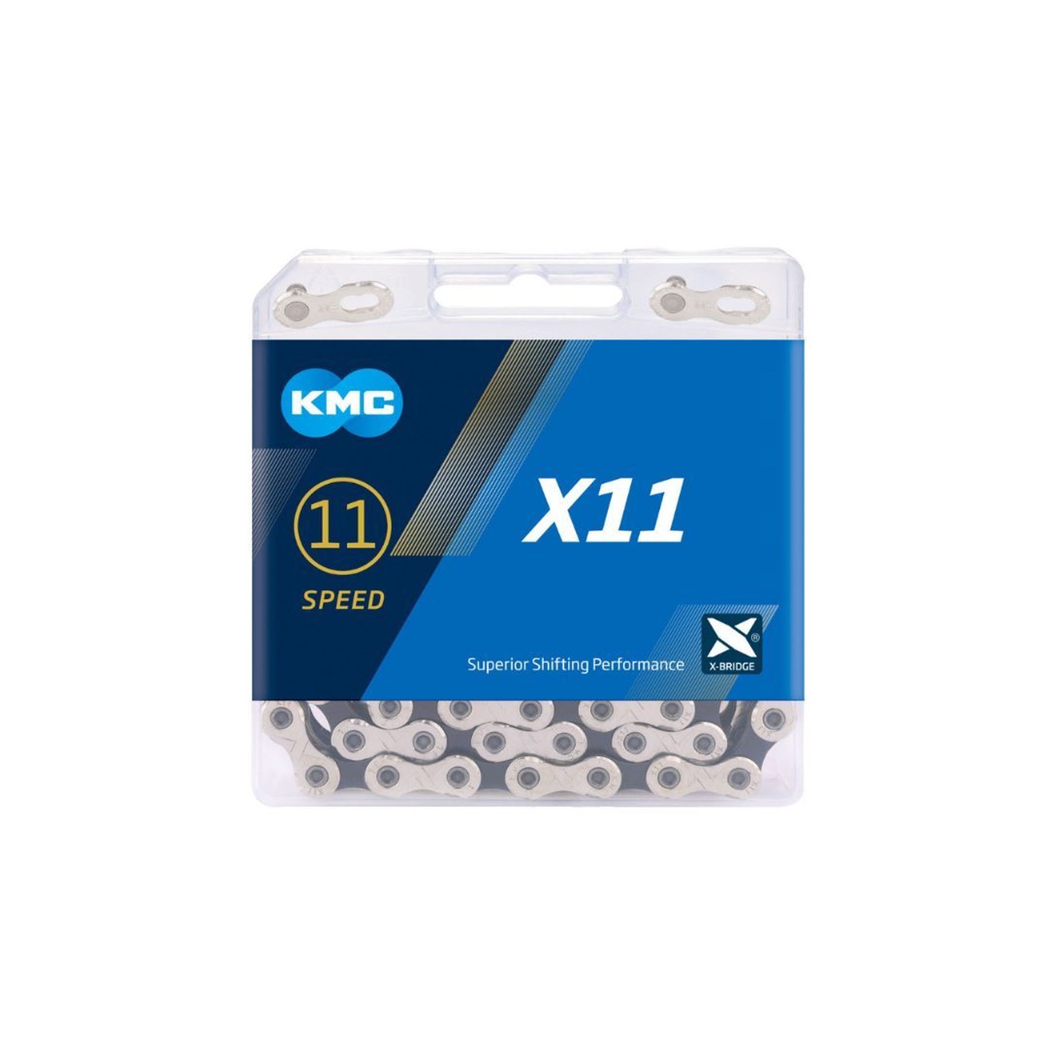 CADENA KMC X11 1/2X11/128" 11V NEGRA/PLATA