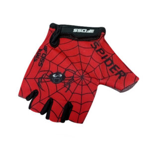 Guante FOSS Niño Lycra Acolchado Spider, Red/Black, Talla 5 - 6 Años.